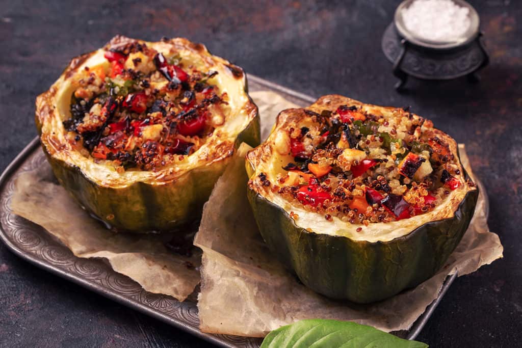 Stuffed acorn squash