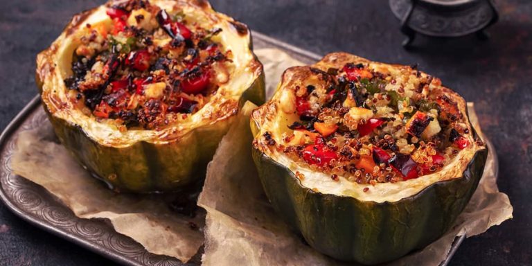 Stuffed acorn squash
