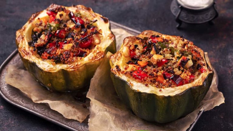 Stuffed acorn squash