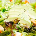 Avocado and Strawberry with vegetable salad