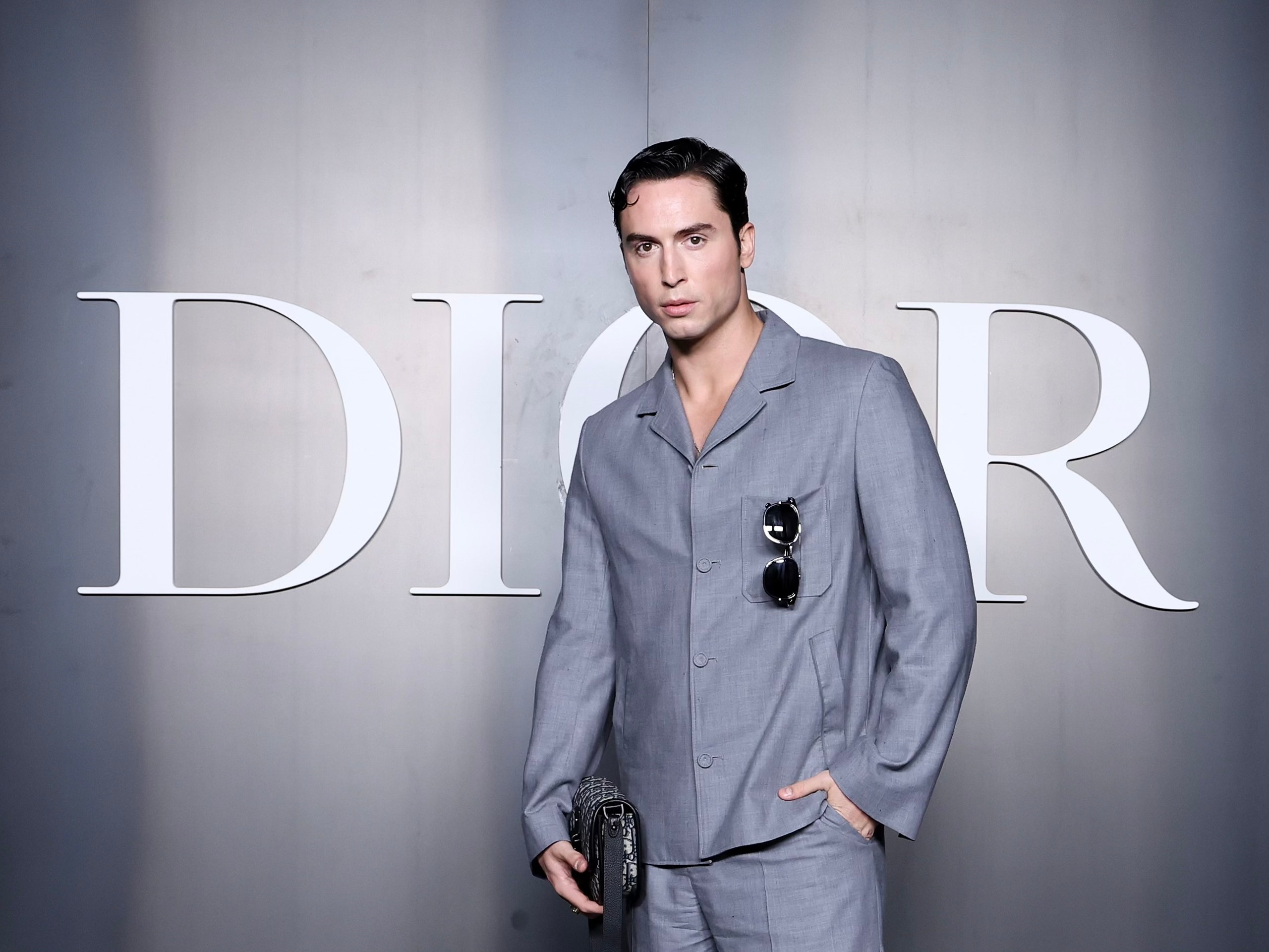 Benito Skinner&-aka Benny Drama&-Braves the Rain for Dior (and Crêpes)