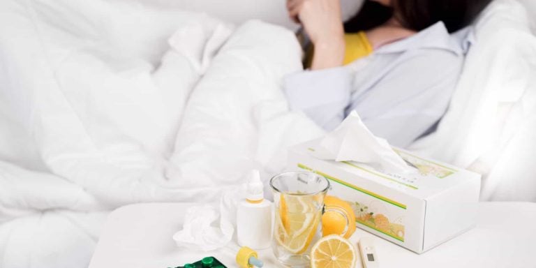 Woman with tea in hands