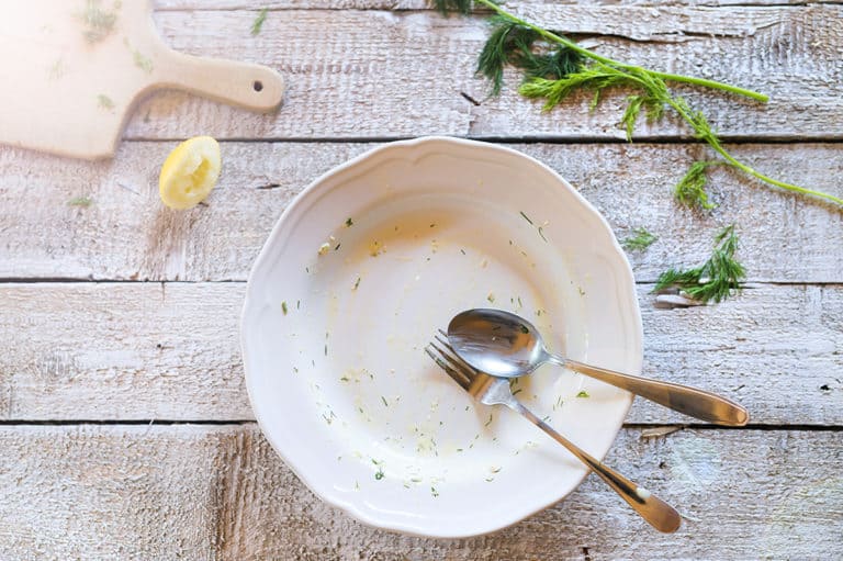 Empty Plate from Elimination Diet