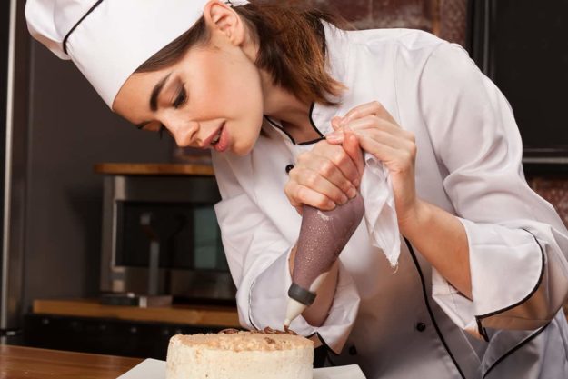 Chef Making Gluten Free Cake