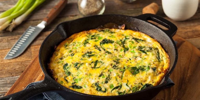 Homemade Spinach and Feta Fritatta