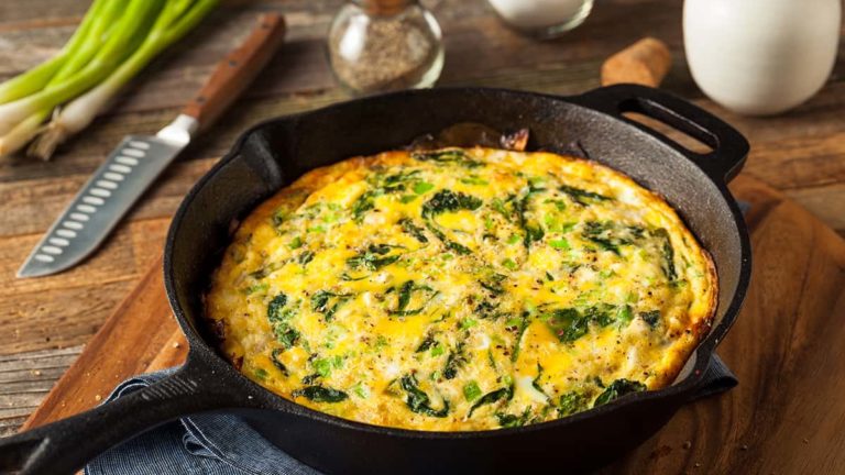 Homemade Spinach and Feta Fritatta