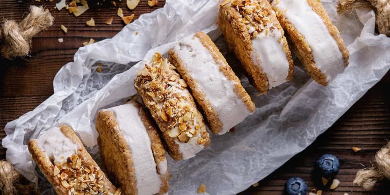 Ice cream sandwiches in cookies