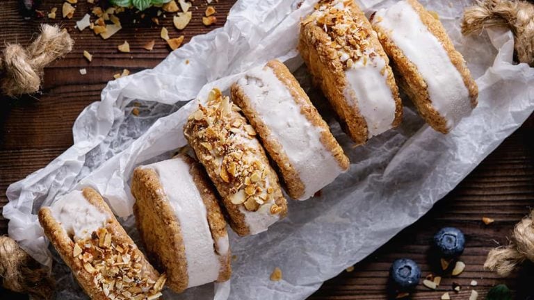 Ice cream sandwiches in cookies