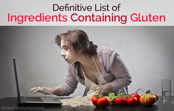 list of ingredients containing gluten