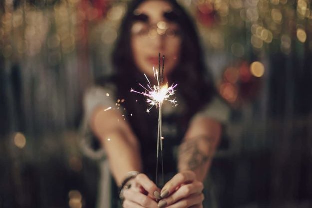 Woman Celebrating eating gluten free in the new year