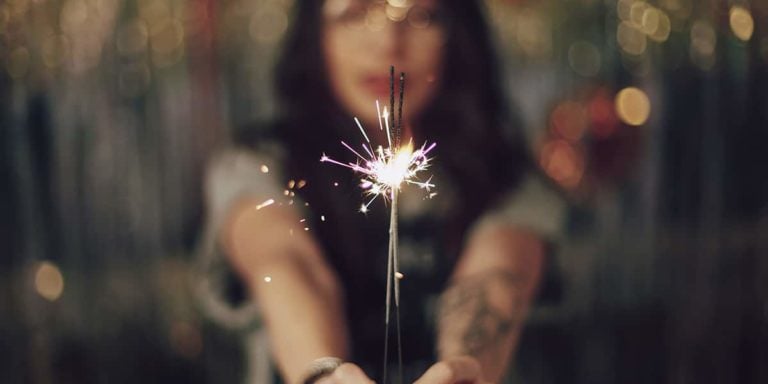 Woman Celebrating eating gluten free in the new year