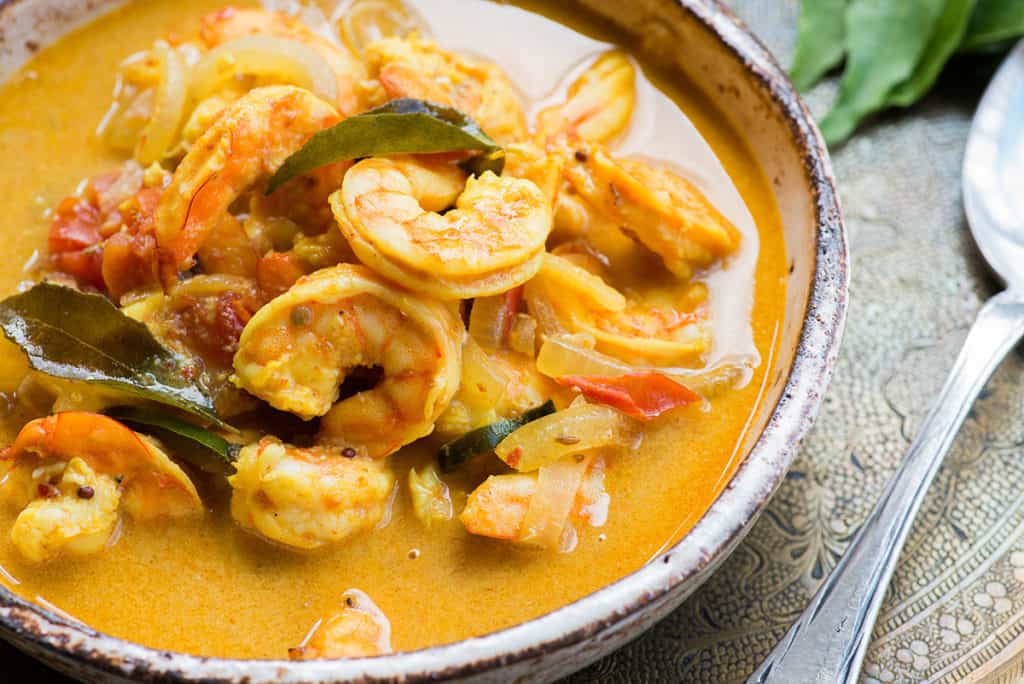 Spicy shrimp curry