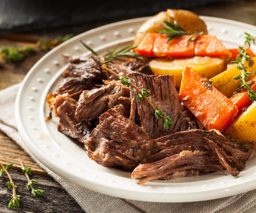 slow cooker balsamic shredded beef