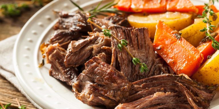 slow cooker balsamic shredded beef
