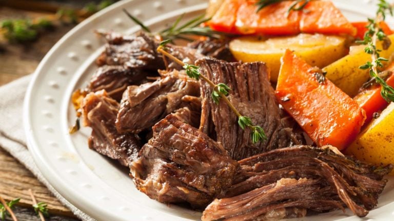 slow cooker balsamic shredded beef