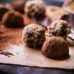 Assorted dark chocolate truffles